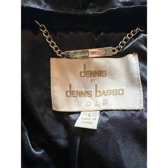 Dennis by Dennis Basso Black Faux Fur Coat | Removable Hood & Collar  | Size L - Picture 10 of 10